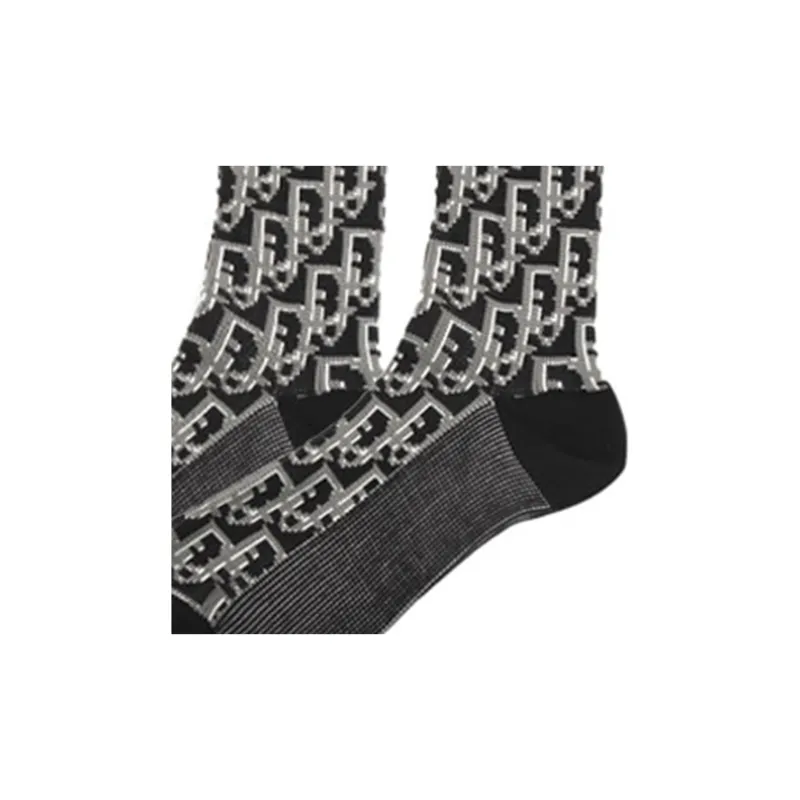 DIOR Knee-High Socks Men's 1 Pack Black-4