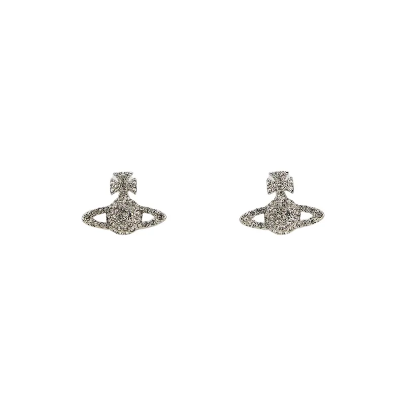 Vivienne Westwood Screw, Crystal Earrings Women's Silver-0