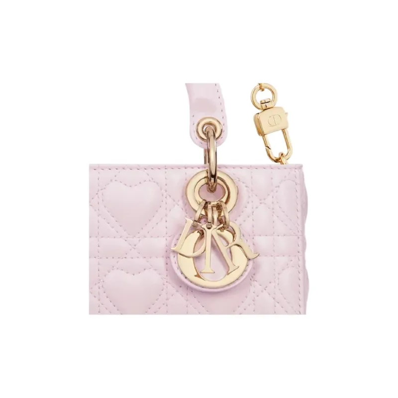 DIOR Lady D Joy Lambskin Lady Dior Bag, Shoulder Bag, Crossbody Bag, Handbag Extra Mini Women's Light Pink-6