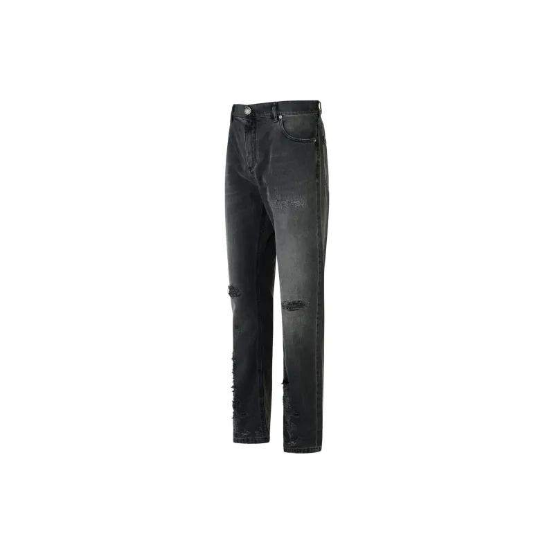 BALMAIN Distressed Slim Fit Jeans-2