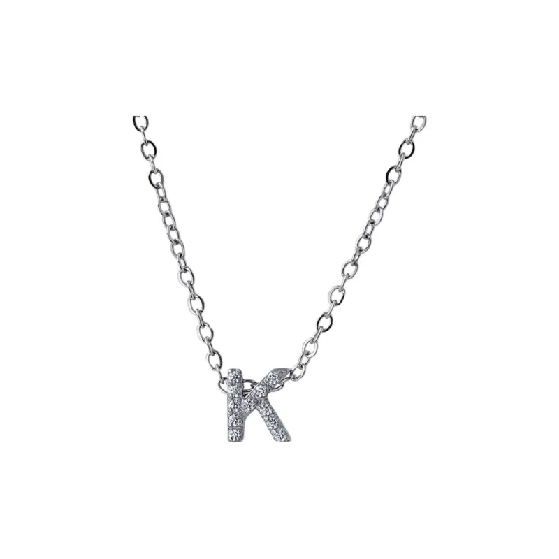 ANARTXY Zircon Surgical Steel Stainless Steel Gold Silver Necklaces Women's Gold/Silver-36