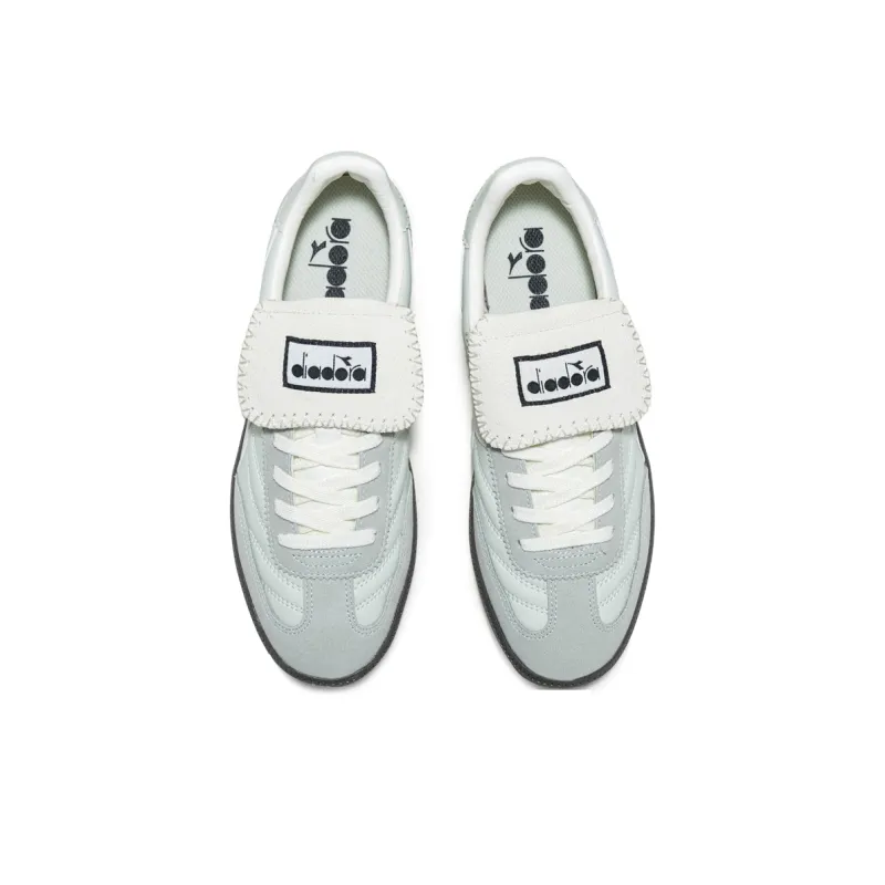 Diadora Cushioning Low Top Skateboard Shoes Women's White Green-1
