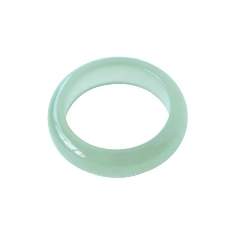 Bailiang Rings Pale Greenish White Jade Unisex-0
