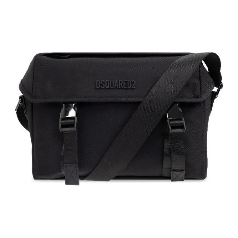 DSQUARED 2 Logo Lettering Foldover Messenger Bag-0