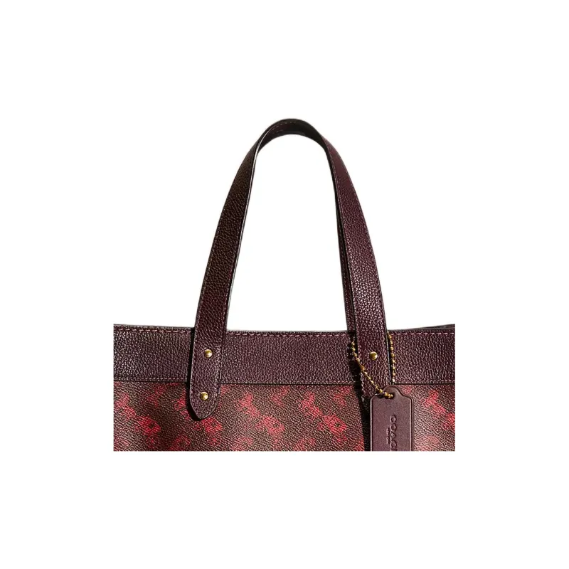 COACH Field Leather Tote Bag Shopping Bag Shoulder Bag Crossbody Bag Handbag Large Size Women's Ox Blood Red-1