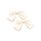 Organza Bowknot Hair Clips[Beige 2 Pcs]