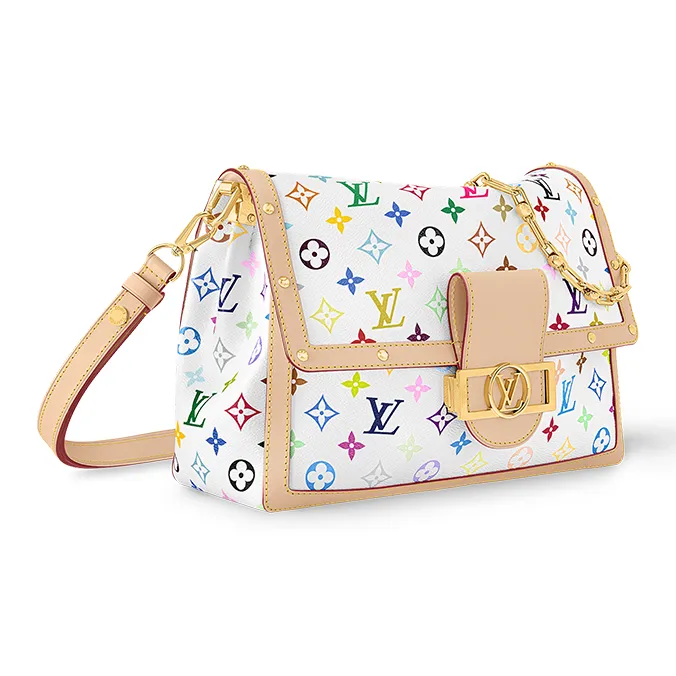 LOUIS VUITTON X Takashi Murakami Dauphine Soft Gm White-1