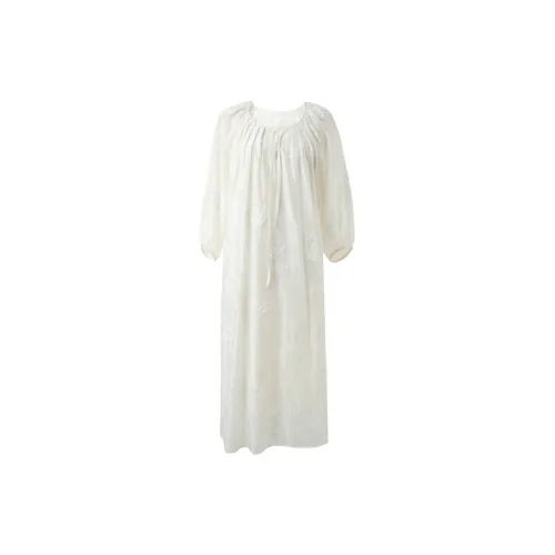 3COLOUR Long Sleeved Dress Women's Ecru