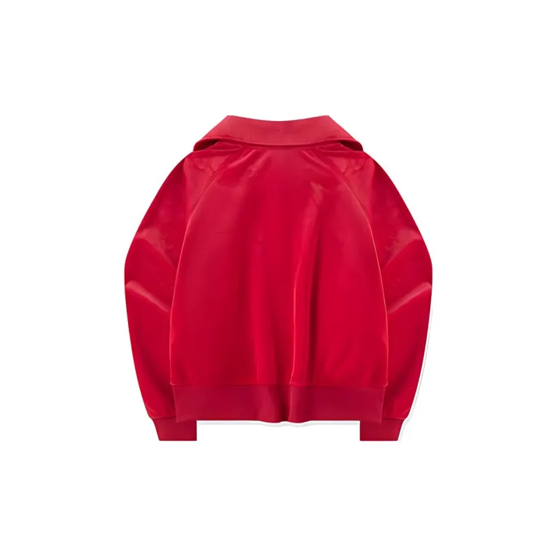 QIAODAN Sports Life Collection Sweatshirt Women's Vintage True Red-1