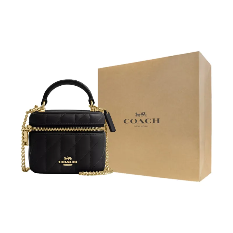 COACH Ava Nappa Leather Shoulder Bag Crossbody Bag Handbag Mini Women's Black-6
