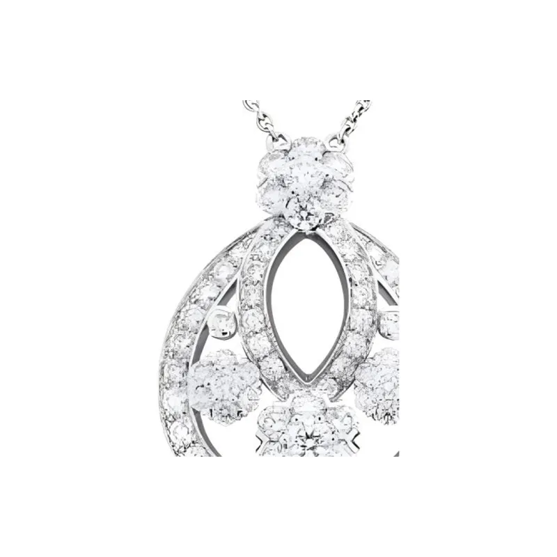 Van Cleef & Arpels 18K White Gold Necklaces Women's Silver-2