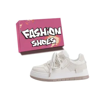 LURAD Low Top Skateboard Shoes Women's Ecru