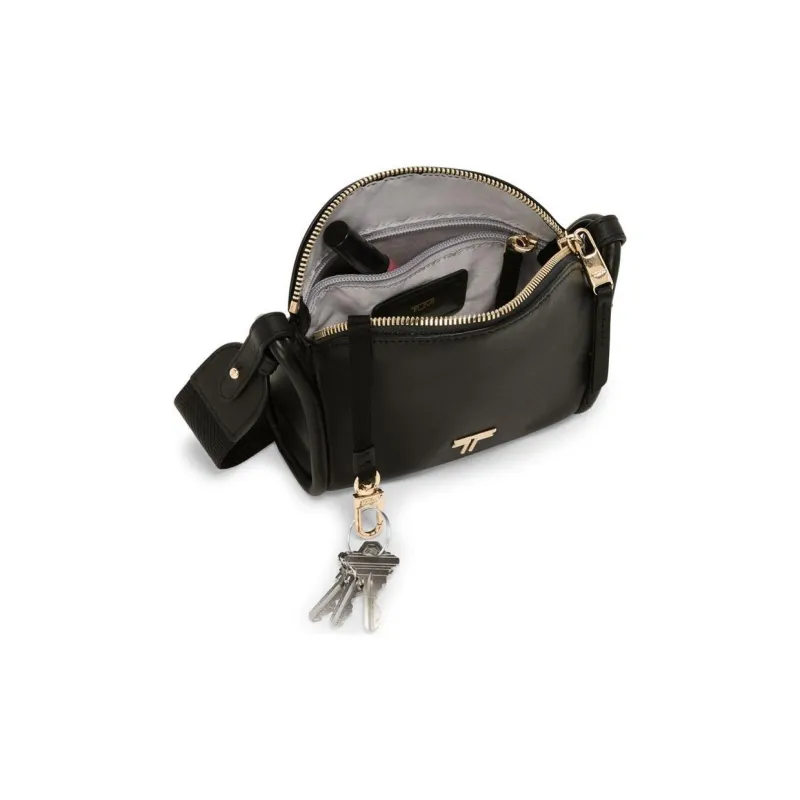 TUMI Leather Shoulder Bag Crossbody Bag Mini Women's Black-3