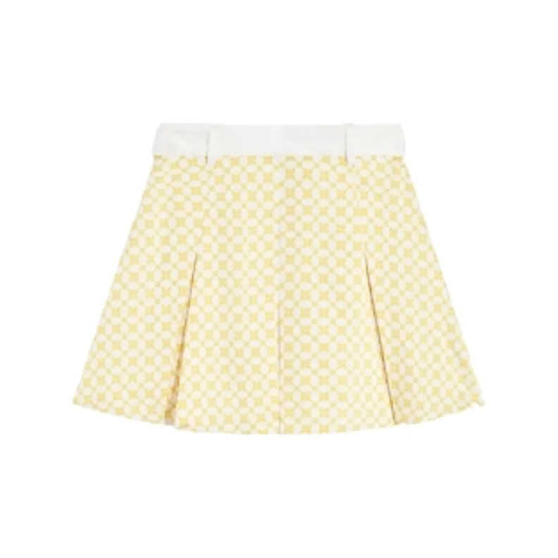 Bebe Casual Short Skirts Women's White Yellow-1