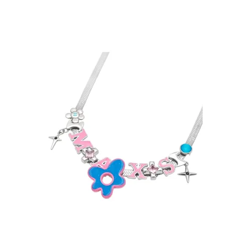 MADE BY DIZON Stainless Steel Zircon Necklaces Women's Pink