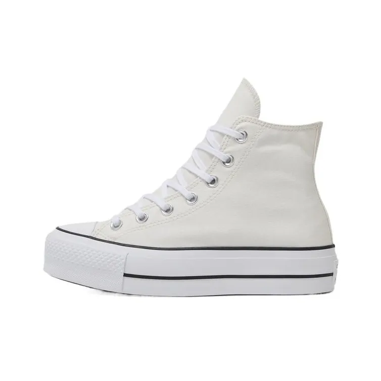 Converse All Star Lift Wear Resistant High Top Skateboard Shoes Women's White-0