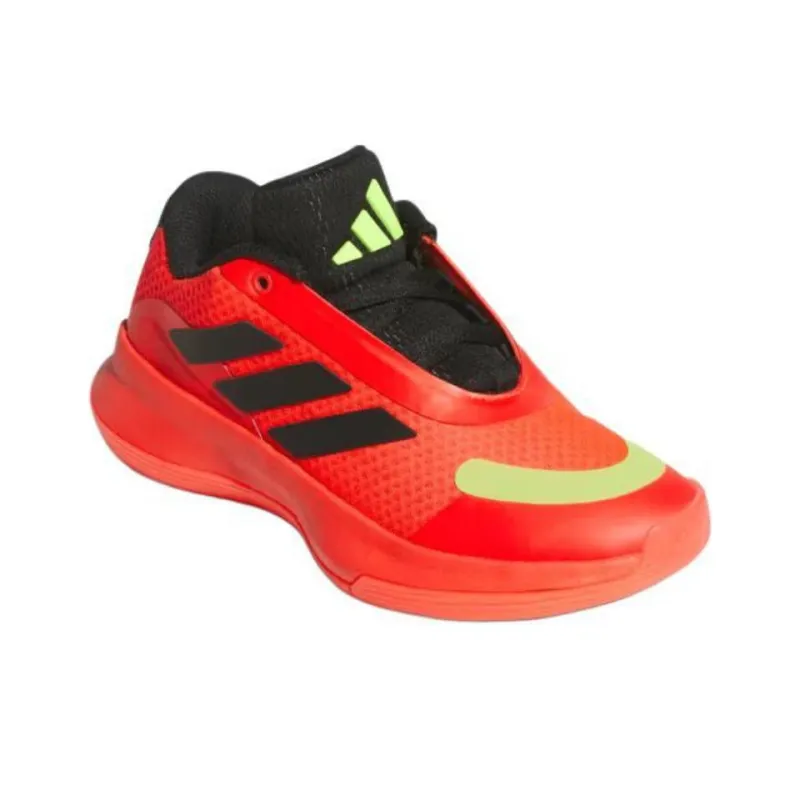 Adidas BASKETBALL Anti Slip Wear Resistant Low Top Children's Basketball Shoes Red Teenagers-2