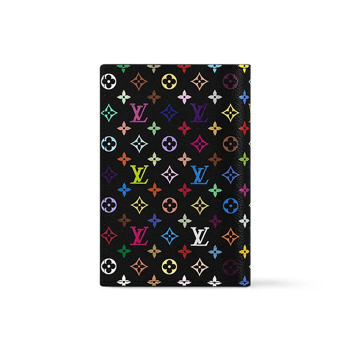 LOUIS VUITTON X Takashi Murakami Passport Cover Black Multicolored-2