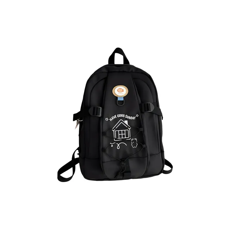 SUN ERATH&U Nylon Backpack Regular Women's Black/Yellow & Green/Yellow & Brown/Pink & Blue-1