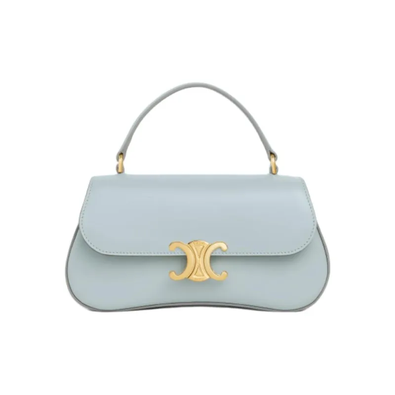 CELINE TEEN LOLA Cow Leather One Shoulder Handbag Regular Women's Ice Blue-0