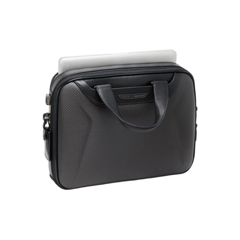 TUMI McLaren Collaboration Carbon Fiber Portable One Shoulder Laptop Bag Men's Carbon Black-2