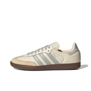 Adidas Originals SAMBA OG Anti Slip Wear Resistant Low Top Skateboard Shoes Women's Beige