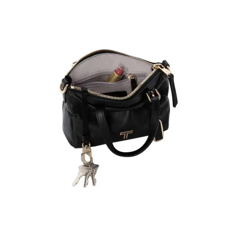 TUMI Leather Tote Bag Shopping Bag Shoulder Bag Crossbody Bag Handbag Mini Women's Black-3