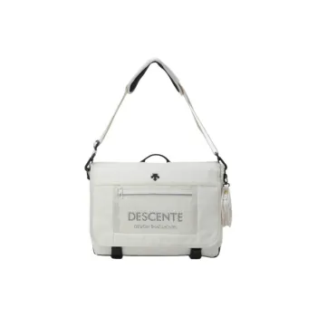 DESCENTE L Messenger Bag, Shoulder Bag, Crossbody Bag, Handbag Polyester Ivory Unisex
