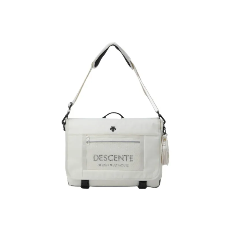 DESCENTE L Messenger Bag, Shoulder Bag, Crossbody Bag, Handbag Polyester Ivory Unisex-0