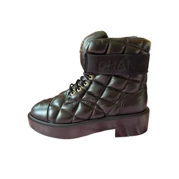 CHANEL 23B Ankle Boots Women's Black