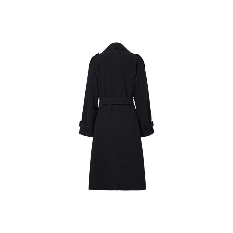 Hopeshow Trench Coat Women's Navy Blue-1