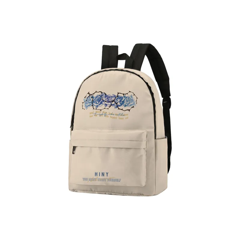 HINY Polyester Backpack 13 Inch Laptop Bag Regular Unisex White-27