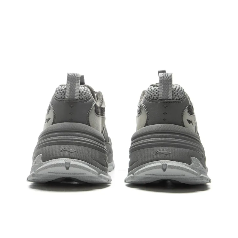 LiNing Starlight Cushioning, Slip Resistant, And Breathable Low Top Casual Shoes Women's Gray-4