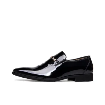 HUANAI Dress Shoes Men Low Top Brown/Black