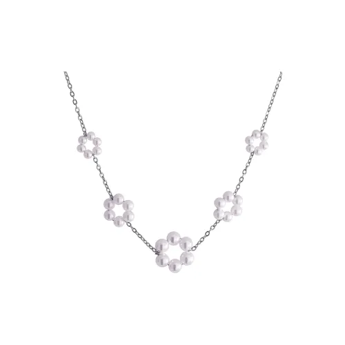 ANARTXY Surgical Steel Pearl Necklaces Women's Silver/Gold