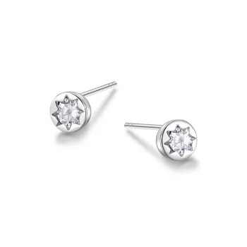 ETAHLOVE Sterling Silver Stud Earrings Unisex Girlfriend And Boyfriend Birthday Surprise