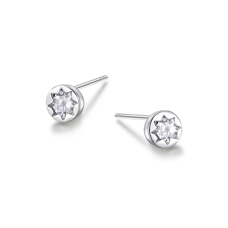 ETAHLOVE Sterling Silver Stud Earrings Unisex Girlfriend And Boyfriend Birthday Surprise-0