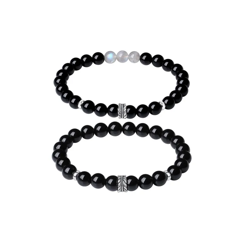 Beth Jewelry Obsidian Bracelets Unisex-12