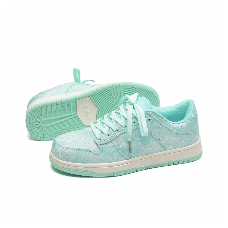 KAAVER OTTO Anti Slip And Wear Resistant Lightweight Balance Low Top Skateboard Shoes Unisex Spring Breeze Green-4
