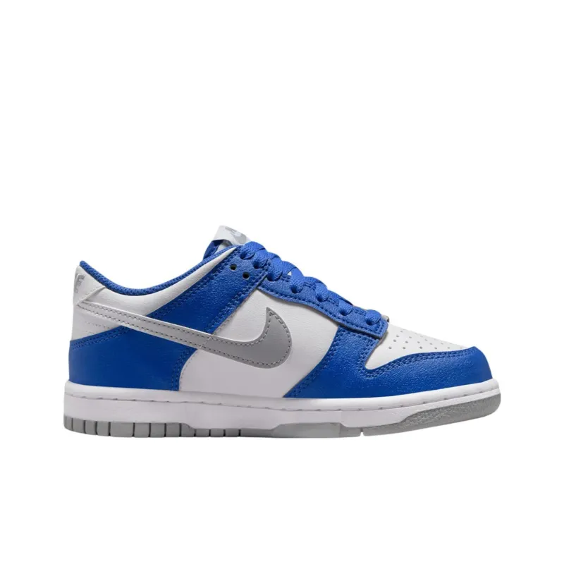 Nike Dunk Anti-Slip Wear-Resistant Low-Top Kids' Skateboarding Shoes Blue White Teenagers-1