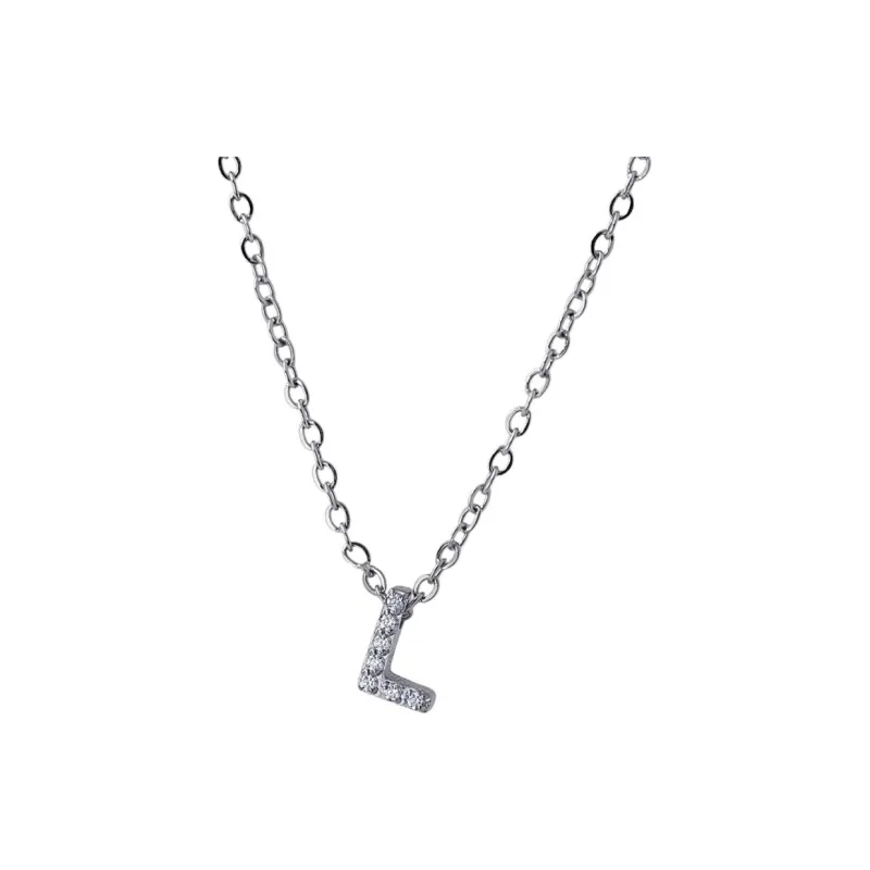 ANARTXY Zircon Surgical Steel Stainless Steel Gold Silver Necklaces Women's Gold/Silver-37