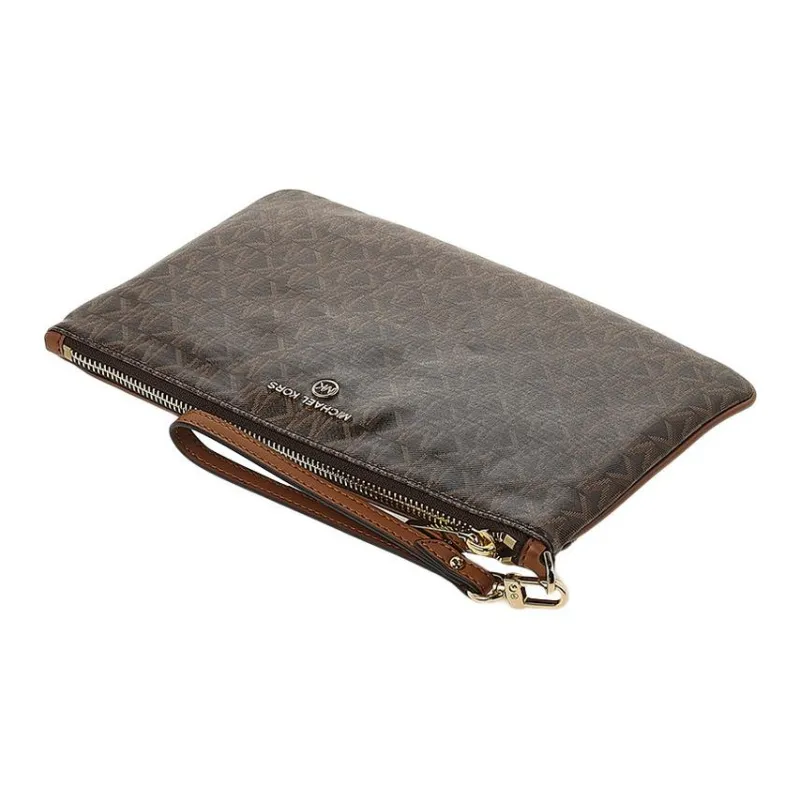 MICHAEL KORS Calfskin Clutch Women's Chocolate Brown-3