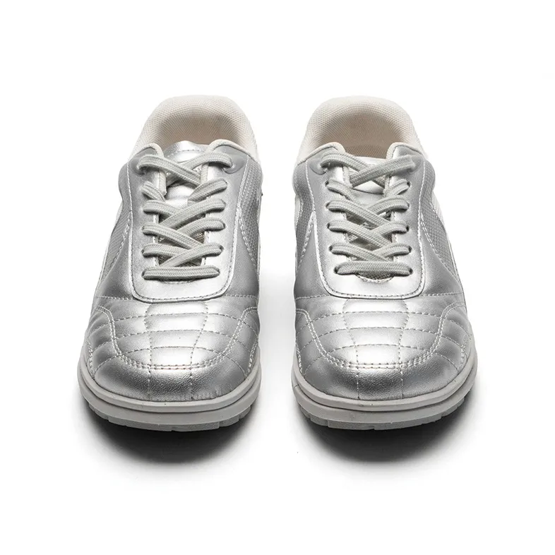 Mule Donkey Slip Resistant Lightweight Wear Resistant Low Top Casual Shoes Unisex Silver-4