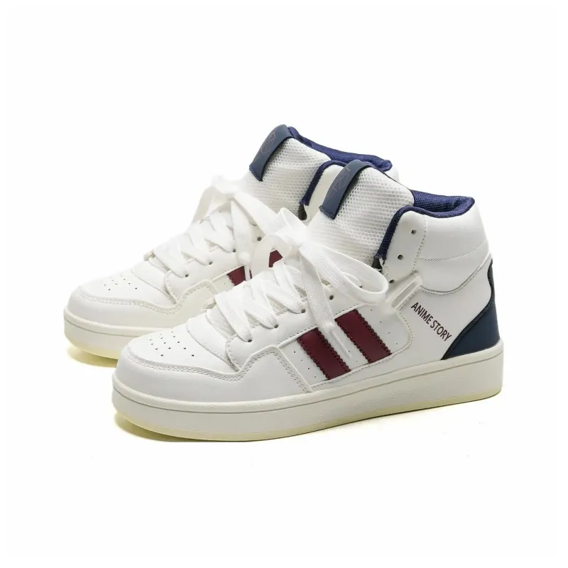 Teddy Bear Collection Coverage Slip Resistant And Abrasion Resistant High Top Skateboard Shoes Unisex-17