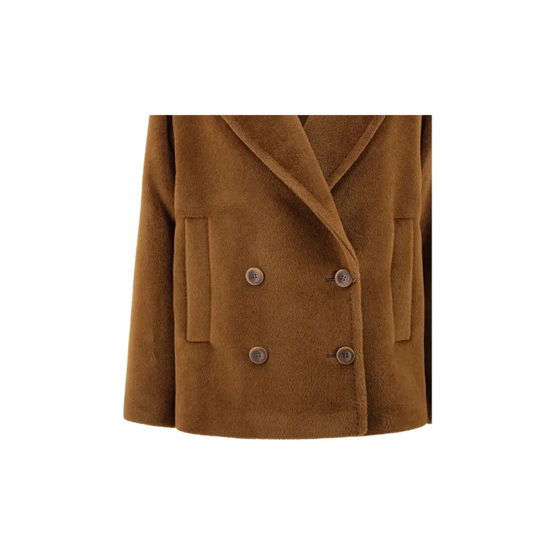 MaxMara Studio Filovia Double Breasted Long Sleeved Coat-5