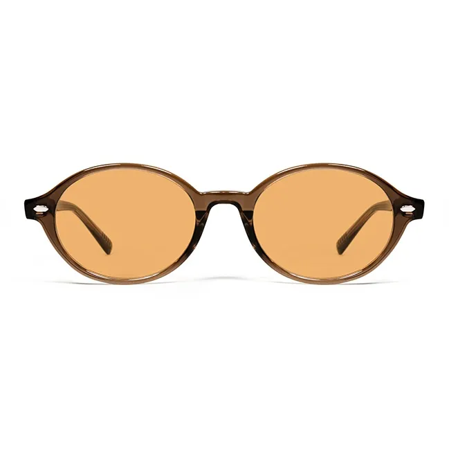 PARMU Plate Frame Oval Sunglasses Unisex-5