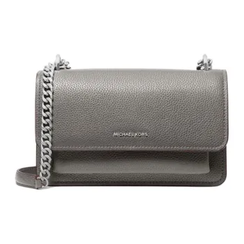 MICHAEL KORS Litchi Grain Leather Crossbody Bag Shoulder Bag Large Size Women's Slate Gray