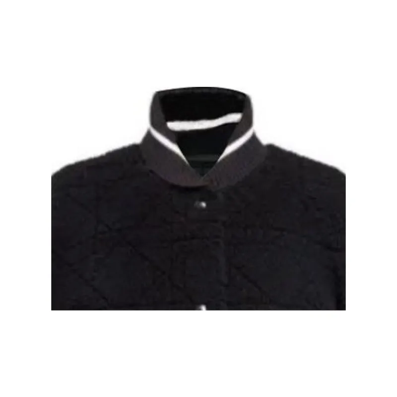 DIOR FW24 Velvet-feel Coat Women's Black-4