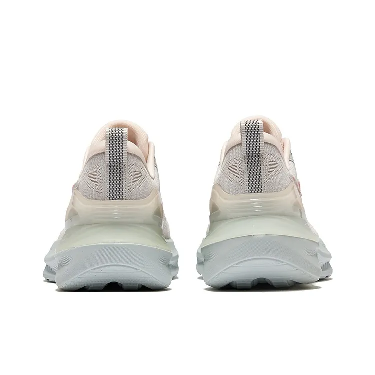 Erke Cushioning Breathable Rebound Low-Top Casual Running Shoes Women's Gray Pink-3
