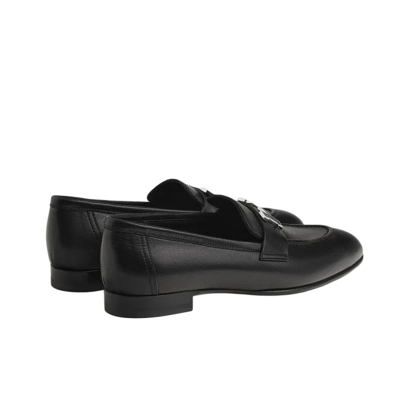 HERMES Paris Loafers Women's Black-2